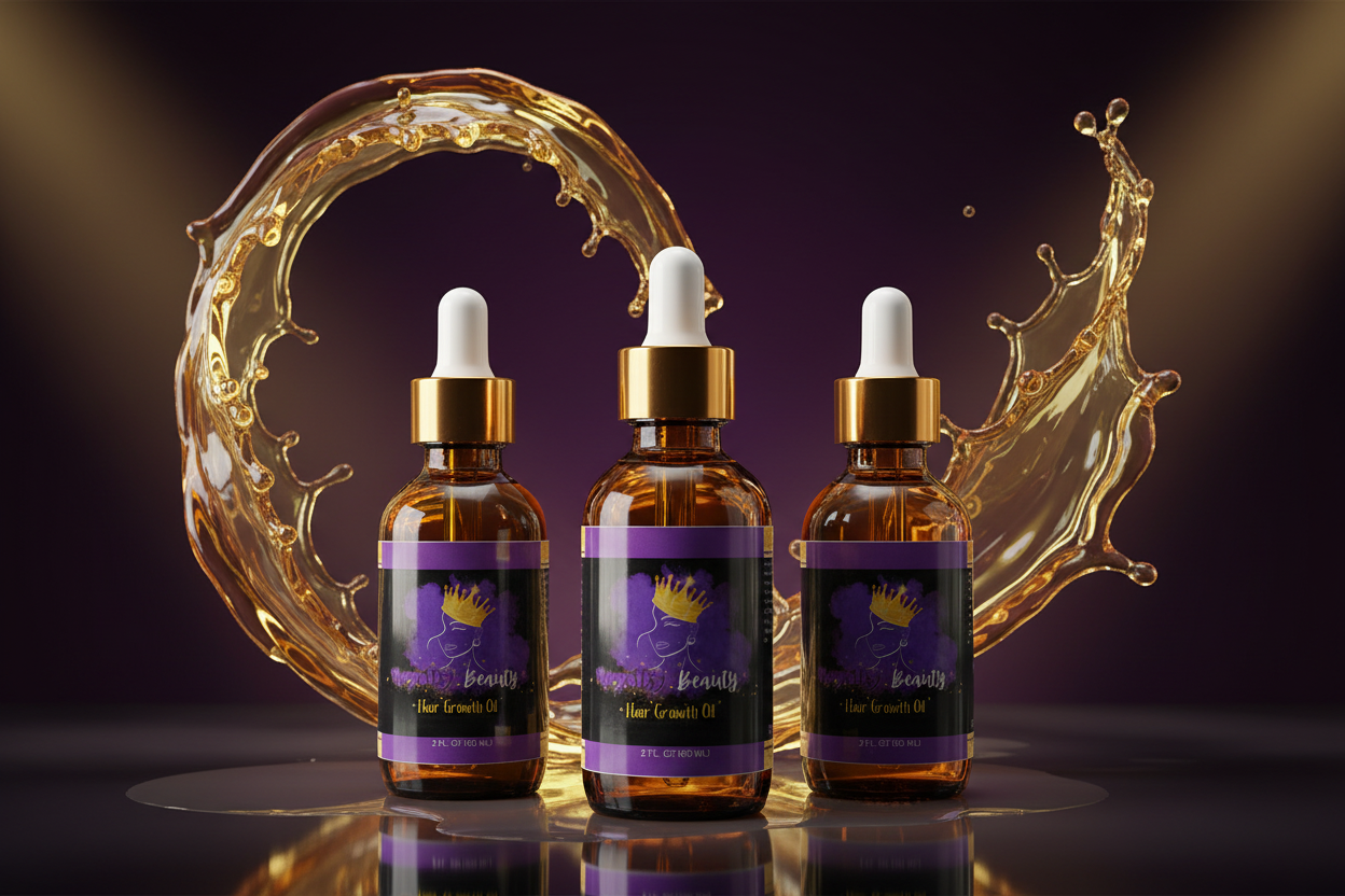 Three hair growth oils with luxurious splashing oil